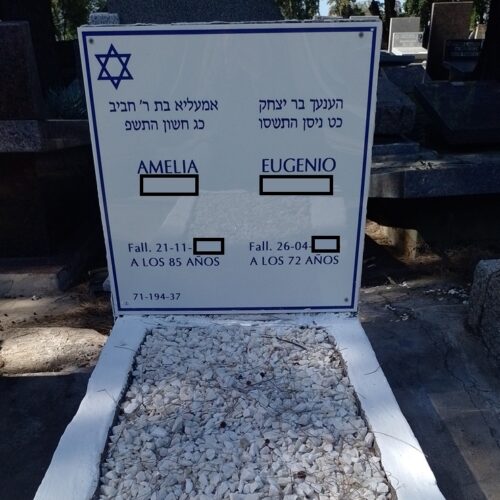 Acrylic headboard for joint burial