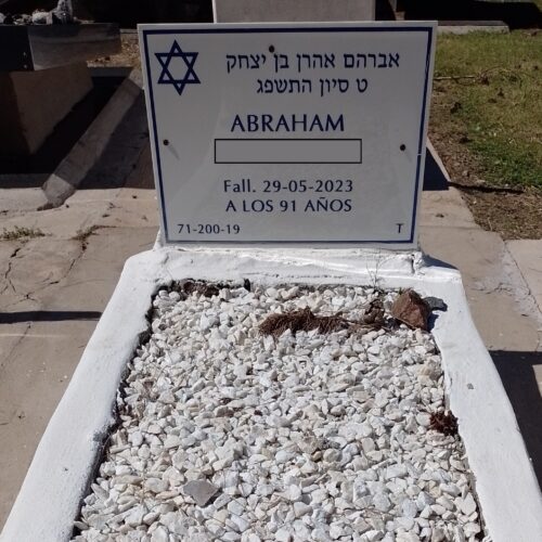 Acrylic headboard for single burial