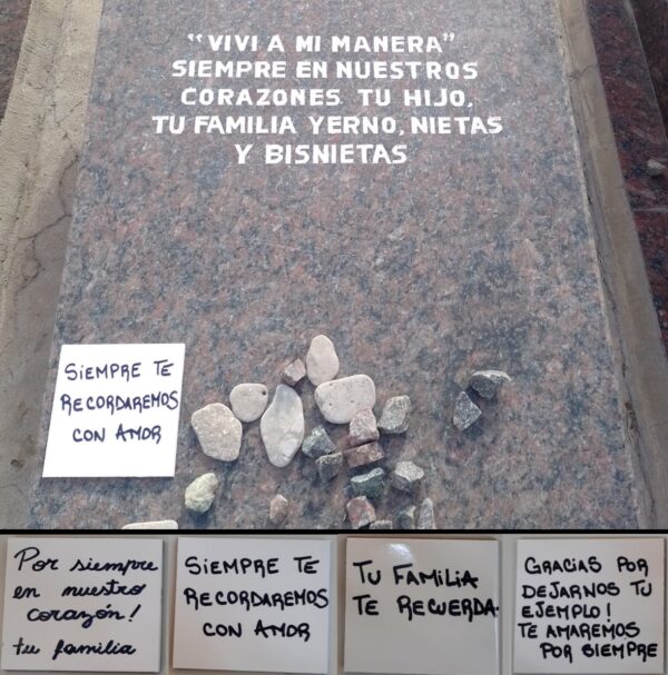 Frase-en-azulejo.jpg Flagstone with a remembrance phrase