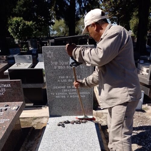 Headstone cleaning